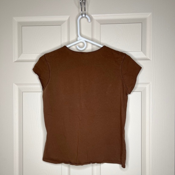 Todos Santos old navy vintage short sleeve shirt brown 2004 size medium Peru - Picture 2 of 5